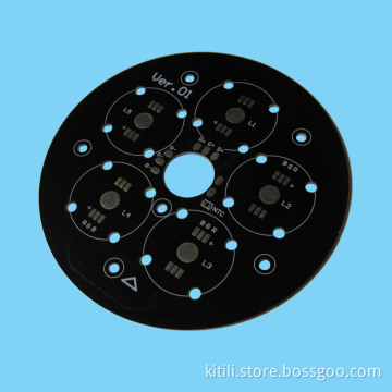Round Aluminum PCB (Black Sollder Mask)